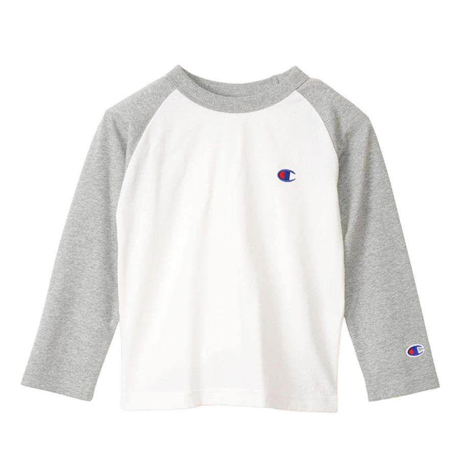 Champion RAGLAN LONG T オックスフォードグレー 140 CK-Y403 070 チャンピオン KIDS BASIC ...