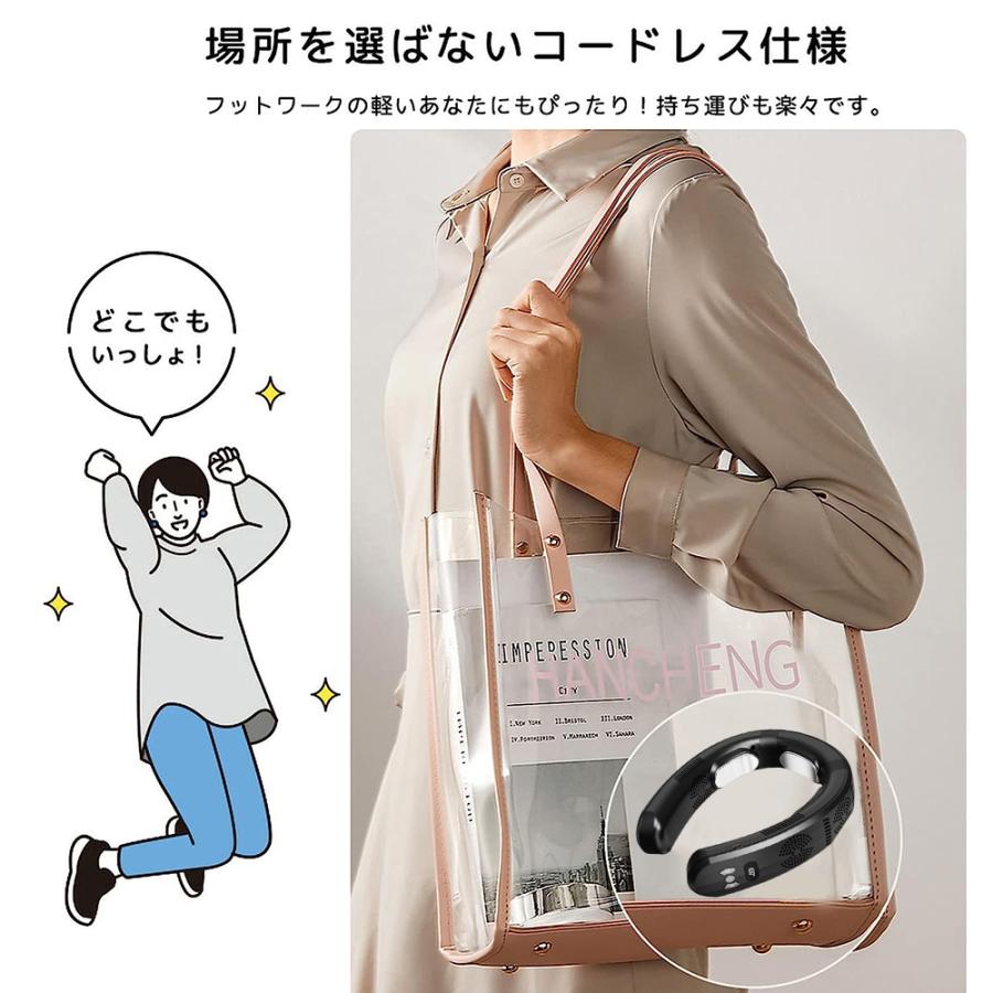 ネッククーラー 首掛け扇風機 日本製センサー 3つ冷却ブレート付き ネックファン 首掛け扇風機 小型 冷却 6000mAh大容量 扇風機 羽なし 首掛けクーラー_13