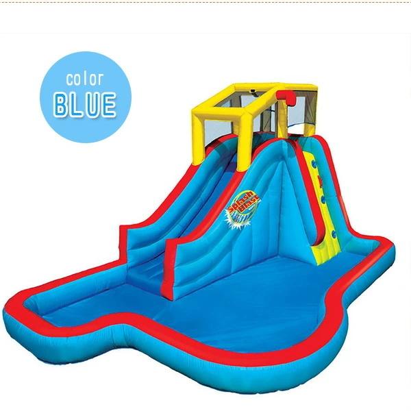 バンザイ スライド アンド ソーク スプラッシュ パーク プール スライダー すべり台 クライミング 水遊び ビニールプール 滑り台 大型プール ウォーターパーク ゲーム、おもちゃ 季節玩具