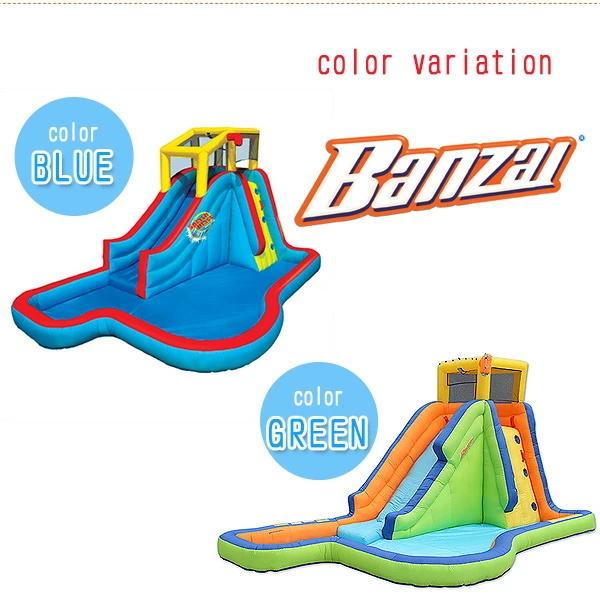 バンザイ スライド アンド ソーク スプラッシュ パーク プール スライダー すべり台 クライミング 水遊び ビニールプール 滑り台 大型プール ウォーターパーク ゲーム、おもちゃ 季節玩具