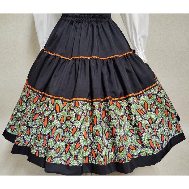 フォークダンス スカート アフリカン裾模様 : フォークダンス 彩