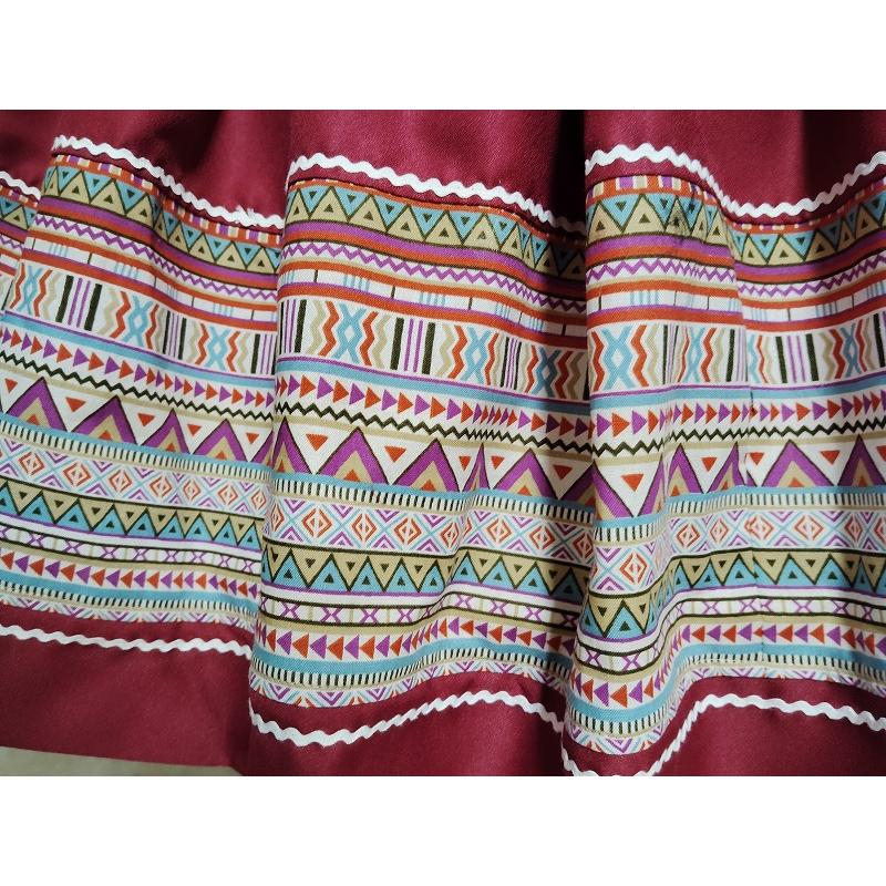 フォークダンス スカート 裾模様民族柄 : フォークダンス 彩