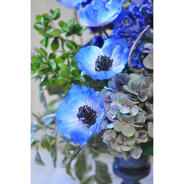 ブルーの爽やかなアーティフィシャルアレンジメント「Bleu et vert