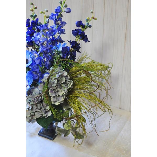 ブルーの爽やかなアーティフィシャルアレンジメント「Bleu et vert