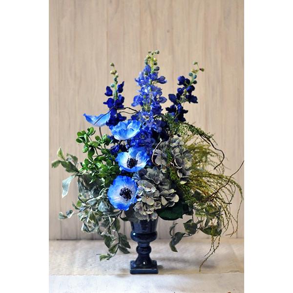 ブルーの爽やかなアーティフィシャルアレンジメント「Bleu et vert