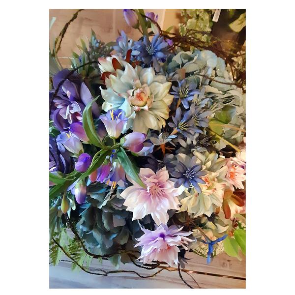 くすみカラーのアーティフィシャルフラワーアレンジメント「Brume