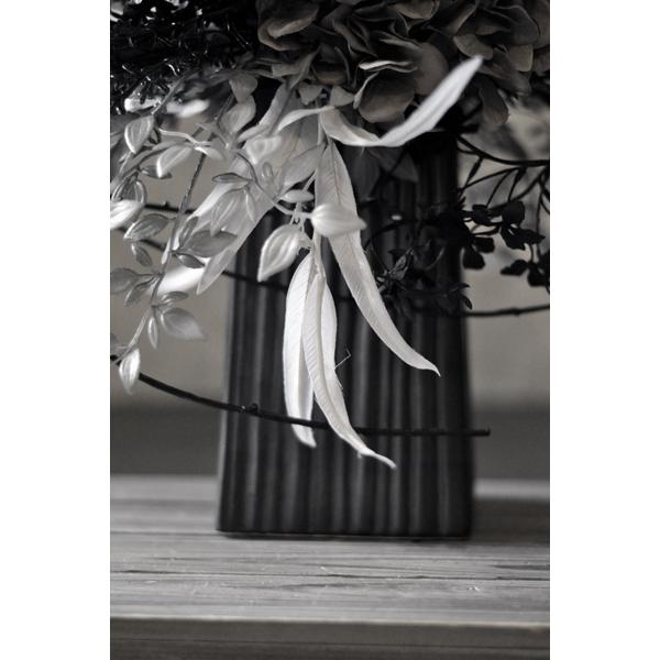 アーティフィシャルフラワーアレンジメント「Garer」白黒 モノトーン