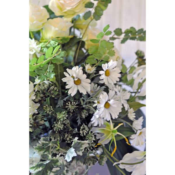 clover-green ⭐︎アーティフィシャルアレンジ　白　造花　高さ約55cm ayanasu-hanakobo_a-232