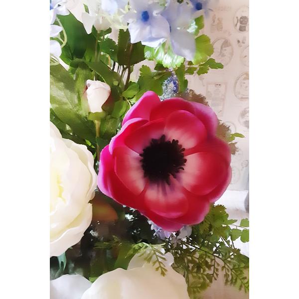 華やかな造花アレンジメント 新作！アーティフィシャルフラワーアレンジメント「Hortensia