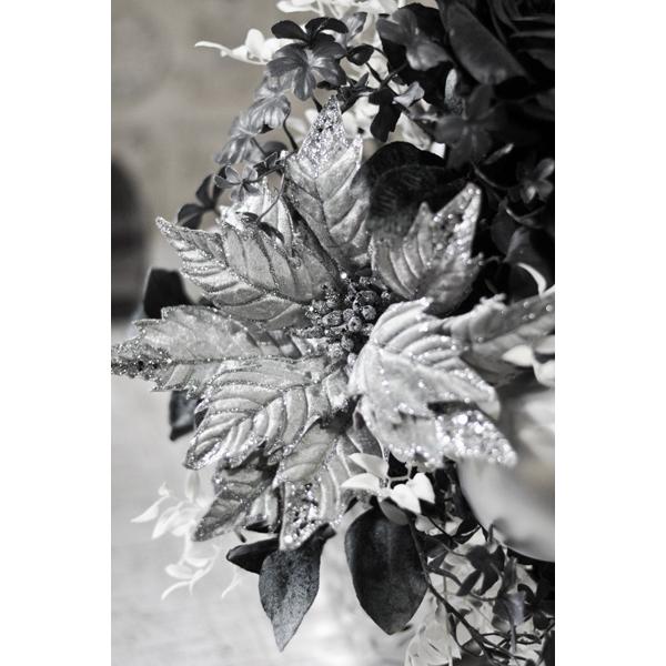 アーティフィシャルフラワーアレンジメント「Saint noir」白黒　モノクロ　モノトーン　造花　アレンジメント　豪華 クリスマス_2