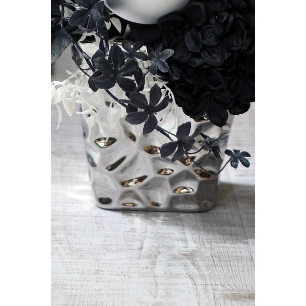 アーティフィシャルフラワーアレンジメント「Saint noir」白黒　モノクロ　モノトーン　造花　アレンジメント　豪華 クリスマス_3