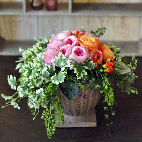 正規店仕入れの ピンクとオレンジの可愛いプリザーブドフラワーアレンジメント Fraise 限定製作 Mobile Scotturb Com