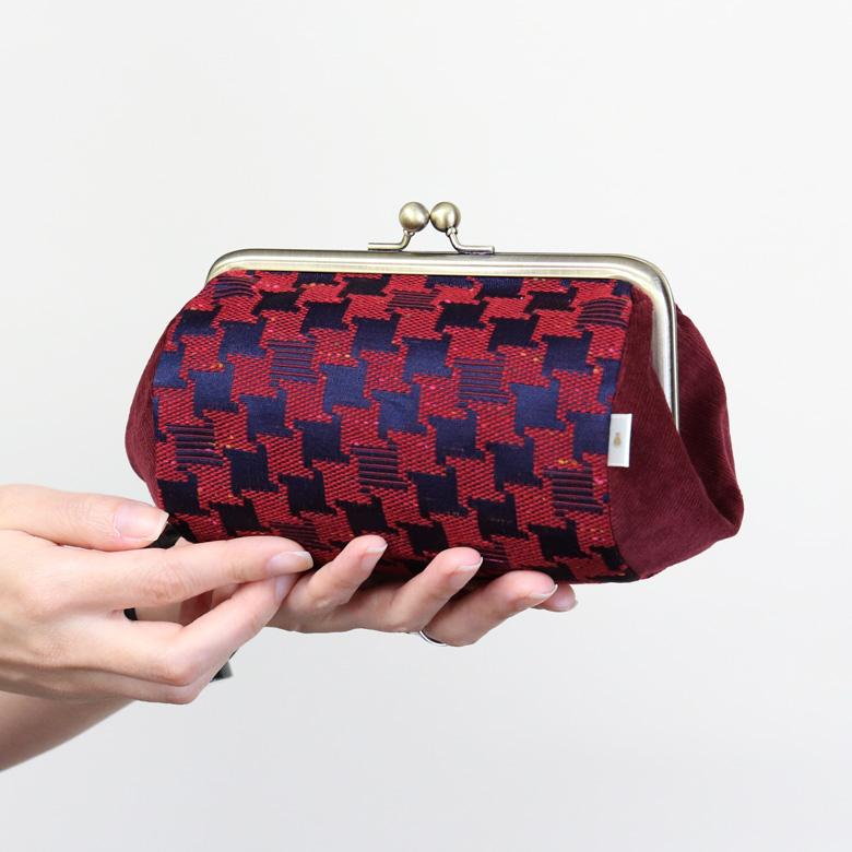 がま口 ポーチ 仕切り付きがま口コスメポーチ フラッグジャガード M便 1 2 在庫商品 P Skr Csm Fljd Ayanokoji 通販 Yahoo ショッピング