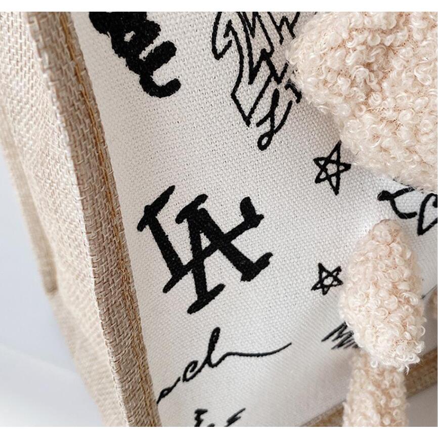 トートバッグ レディース キャンバス バッグ  大容量 エコバッグ 熊 カジュアル ハンドバッグ  旅行 ジュート 保育園 幼稚園 子供 |  | 06