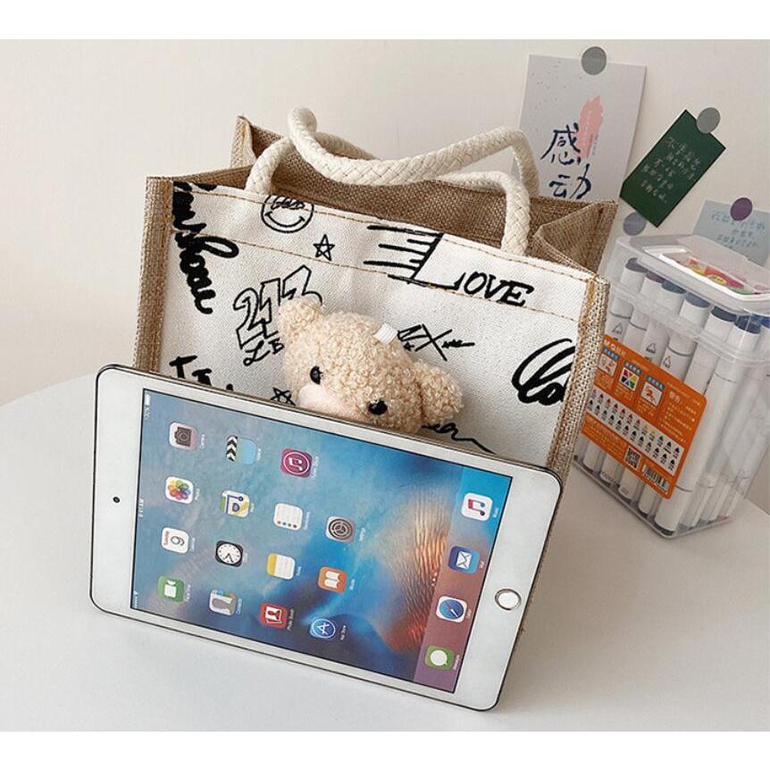 トートバッグ レディース キャンバス バッグ  大容量 エコバッグ 熊 カジュアル ハンドバッグ  旅行 ジュート 保育園 幼稚園 子供 |  | 08