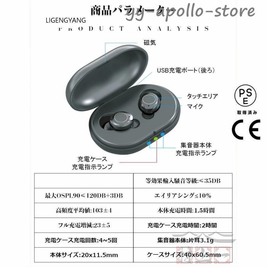集音器 充電式 補聴器 イヤホン型 小型 bluetooth 高齢者 集音器 充電式 補聴器 イヤホン型 小型 bluetooth 高齢者