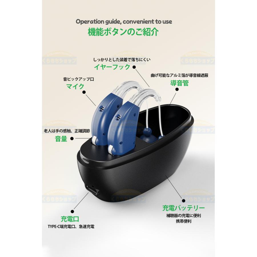補聴器 両耳装用集音器 音声拡張器 耳掛け 左右両用 高齢者 充電 補聴器 両耳装用集音器 音声拡張器 耳掛け 左右両用 高齢者 充電