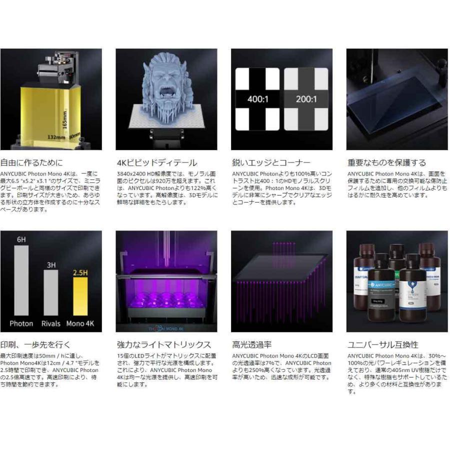 Anycubic Photon Mono4K 光造形式LCD 3Dプリンター【正規販売 Anycubic Photon Mono4K 光造形式LCD 3Dプリンター【正規販売
