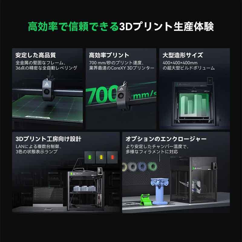 Creality Ender 5 Max 3Dプリンター、700mm/秒高速印刷、400×400×400
