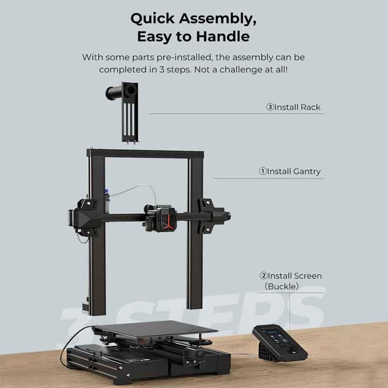 Creality Ender 3 V2 Neo 3D プリンター Creality Ender-3 V2 Neo 3D Printer; 4.3 Color LCD Screen