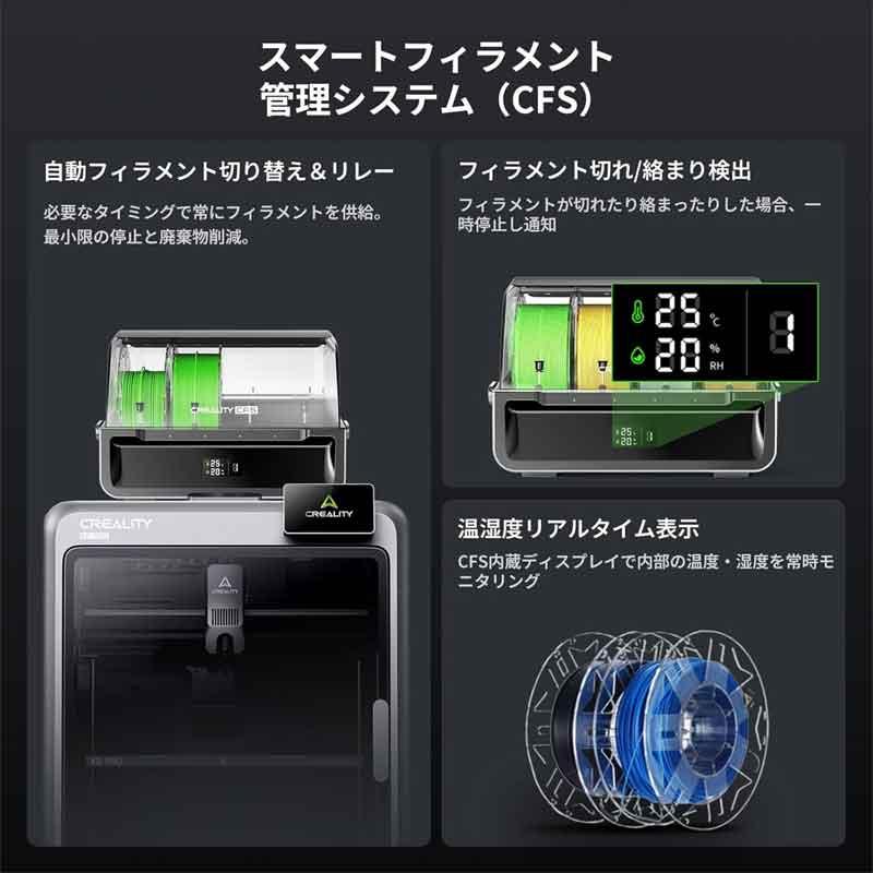 Creality K2 PRO COMBO 3Dプリンター多色造形 600mm/s 自動レベリング