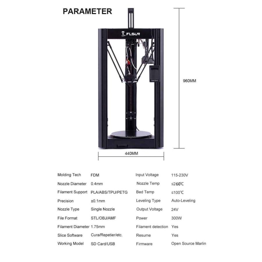 FLSUN スーパーレーサー（SR）3Dプリンター260mmX330mm印刷サイズ/高速
