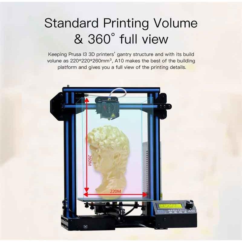 GEEETECH A10 3Dプリンター 一部組立済みDIYキット 220×220×260mm大容量ビルドエリア 3.2インチフルカラータッチスクリーン 停電時復帰機能 |  | 02