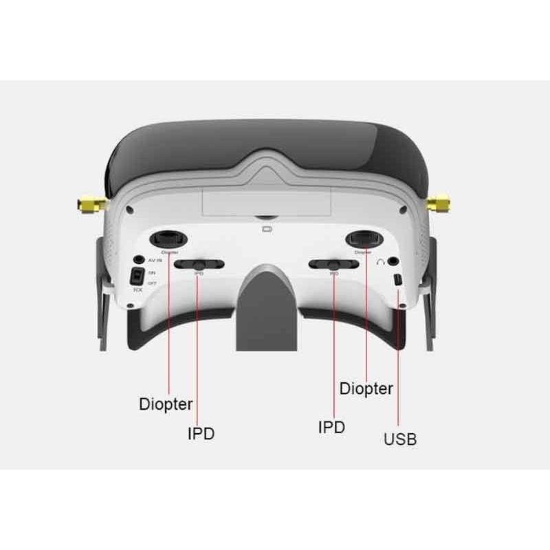 TOPSKY Prime1S FPV Goggles FPVゴーグル ドローン空撮用 5.8G