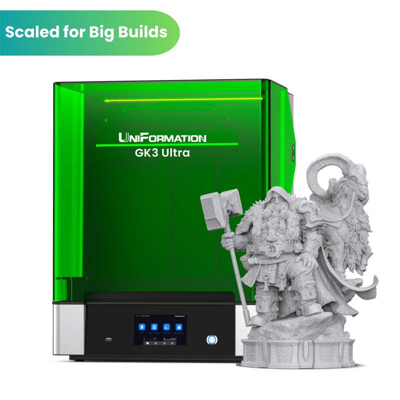 UniFormation GK3 Ultra 3Dプリンター 光造形 16インチ 16K 自動樹脂