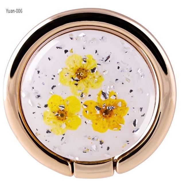 スマホリング 手作り アクセサリー バンカーリング ハンドメイド 押花