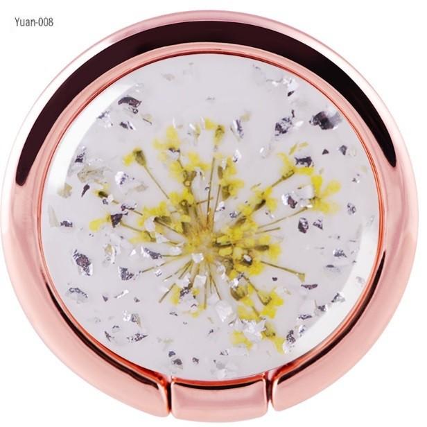 スマホリング 手作り アクセサリー バンカーリング ハンドメイド 押花