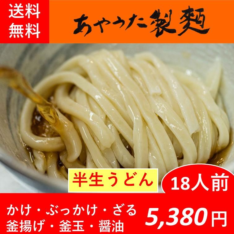 半生うどん18人前つゆ付　【常温】【送料無料】 | 