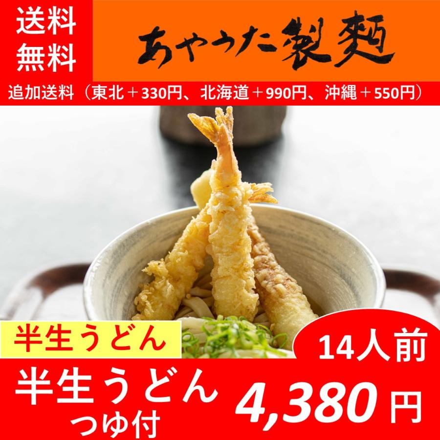 半生うどん14人前つゆ付【常温】【送料無料】 | 