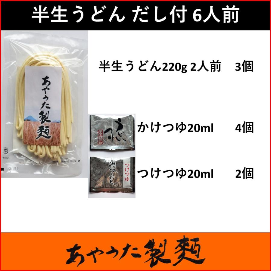 半生うどん6人前つゆ付　【常温】【送料無料】 |  | 01