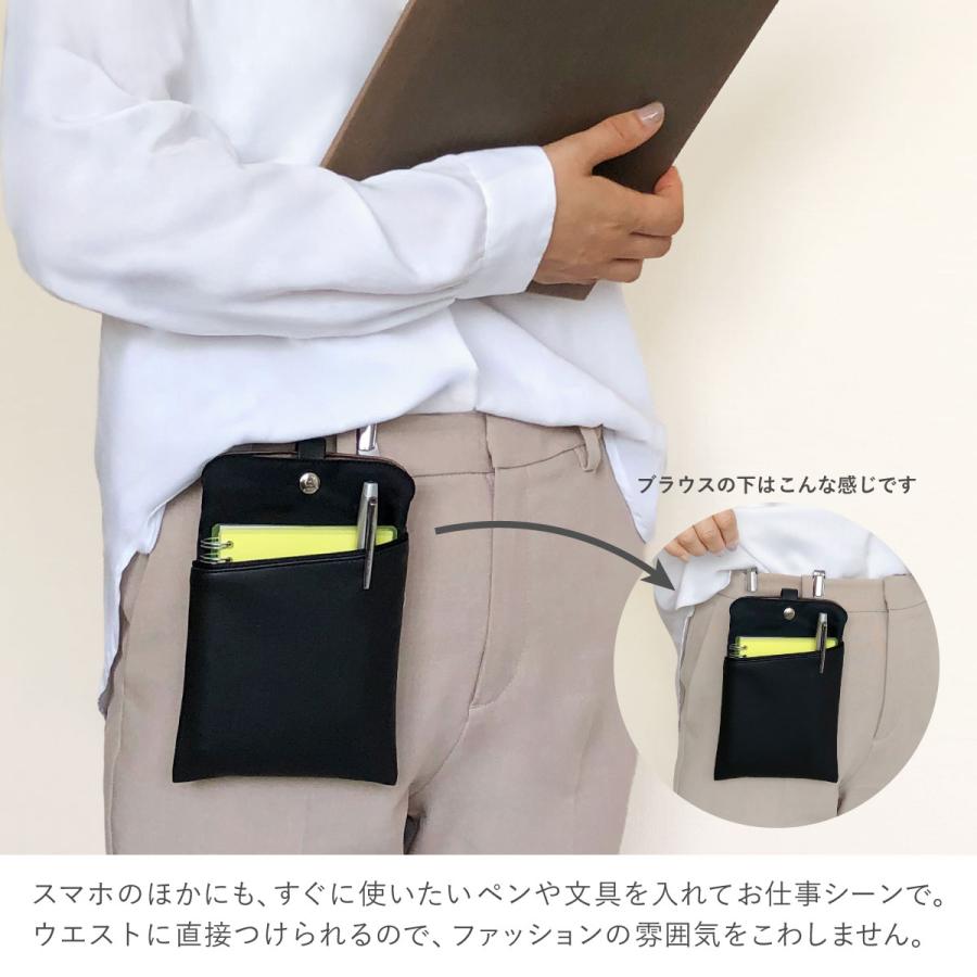 ウエストポーチ レディース 仕事 作業 スマホポーチ ウエストバッグ