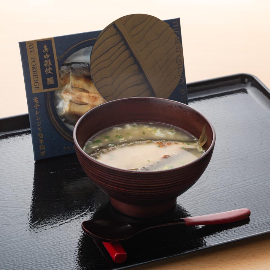 ギフト あゆ雑炊セット 2人前 紙箱入 [ あゆの店きむら / AZO2 ] 鮎 あゆ アユ 雑炊 雑炊セット レトルト食品 ご飯 |  | 07
