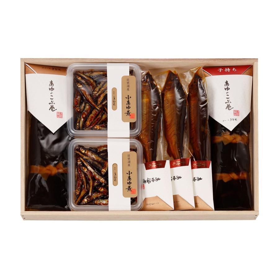 ギフト 鮎 甘露煮 昆布巻き あゆ御膳 (B) 木箱入 詰め合わせ セット [ あゆの店きむら / G7 ] 鮎 あゆ アユ 姿煮 昆布巻 こぶ巻 甘露煮 佃煮