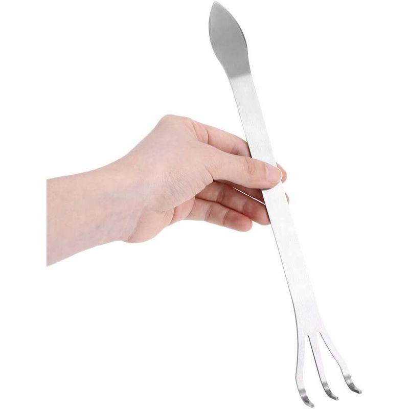 激安超特価TOPINCN 3爪耕耘フォーク 盆栽レーキ ハンド 根かき 3本爪 ガーデンヘルパー ステンレス 農業用 大金 強力3本熊手 大 018105