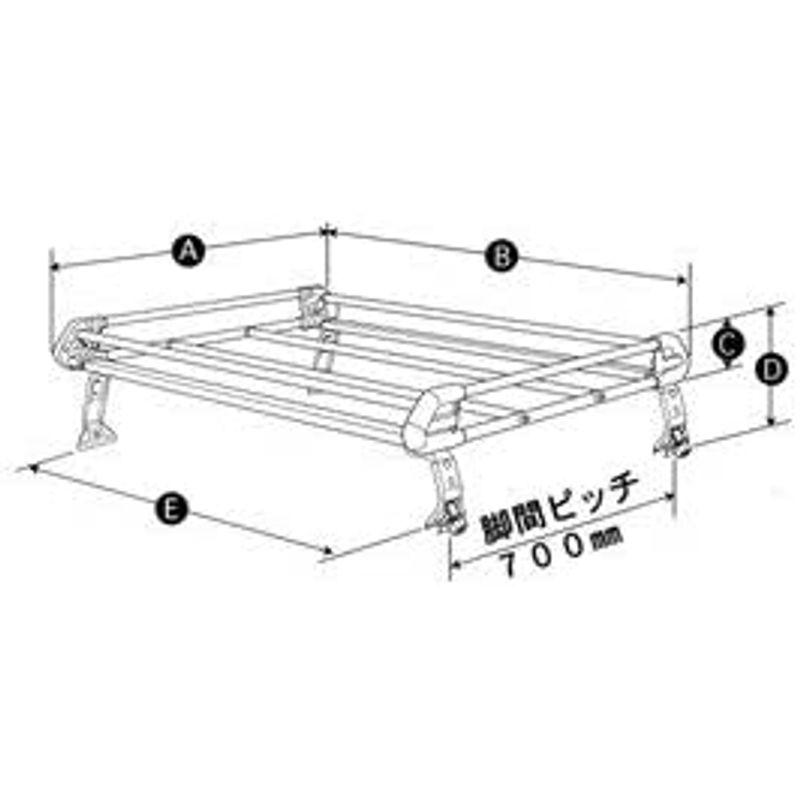 最高の TUFREQ タフレック ルーフキャリア 三菱ミニキャブ年式:H26.2~H27.3 型式:DS64V Pシリーズ PH234B PH234