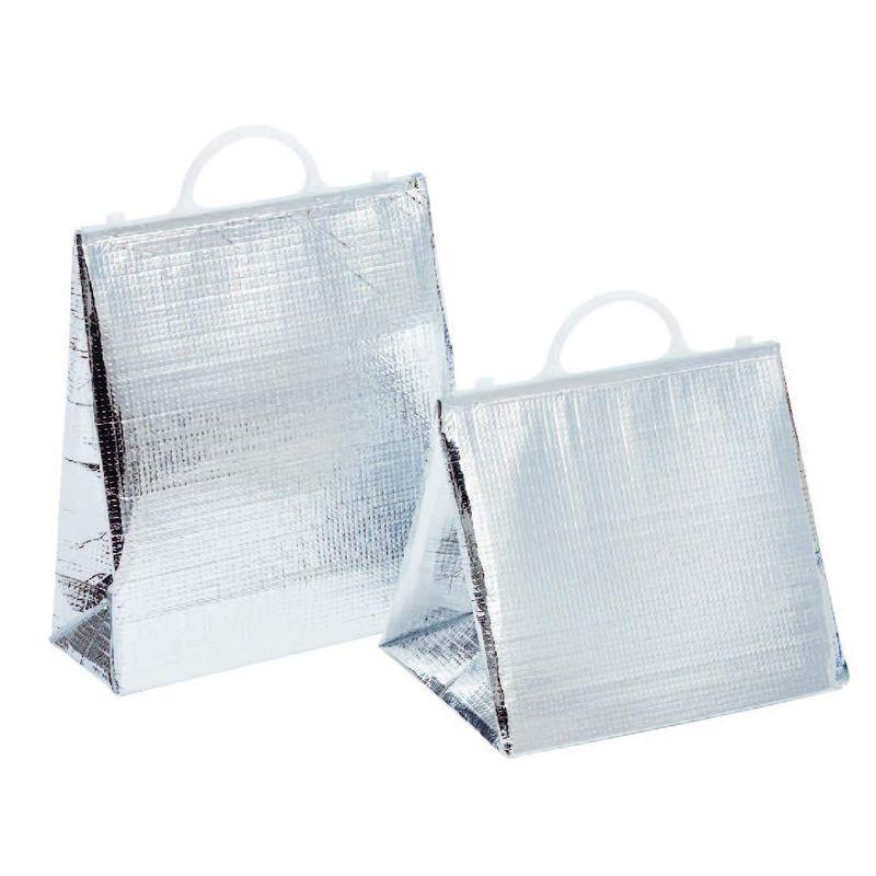 酒井化学工業　保冷袋　ミナクールパック　(大:320×300　CG9　250mm　大　手提げ折込V袋(プラ取手付)　320×300　100枚