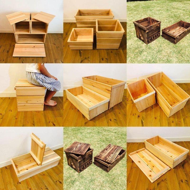 りんご箱 角小箱 8箱 // 木箱 棚 ストレージボックス ウッドボックス 