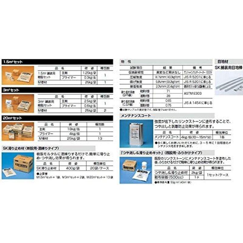 四国化成　リンクストーンM　3.0平米セット　天然石舗装材　無黄変タイプ667