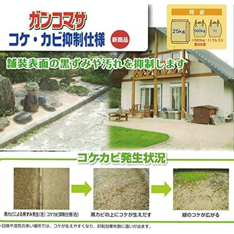 コケ カビ抑制仕様 自然土防草材「ガンコマサ」（25ｋｇ入）10袋セット - 9