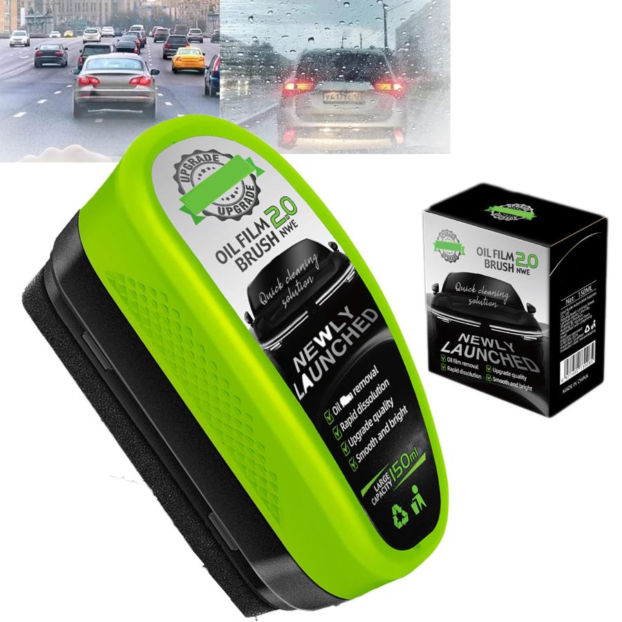 油膜取り 車 ガラス2025新型 -一体型クリーニングブラシ 車 ガラスクリーナー 油膜取りクリーナー 車 油膜取り 水垢取り 車 ガラス の商品画像