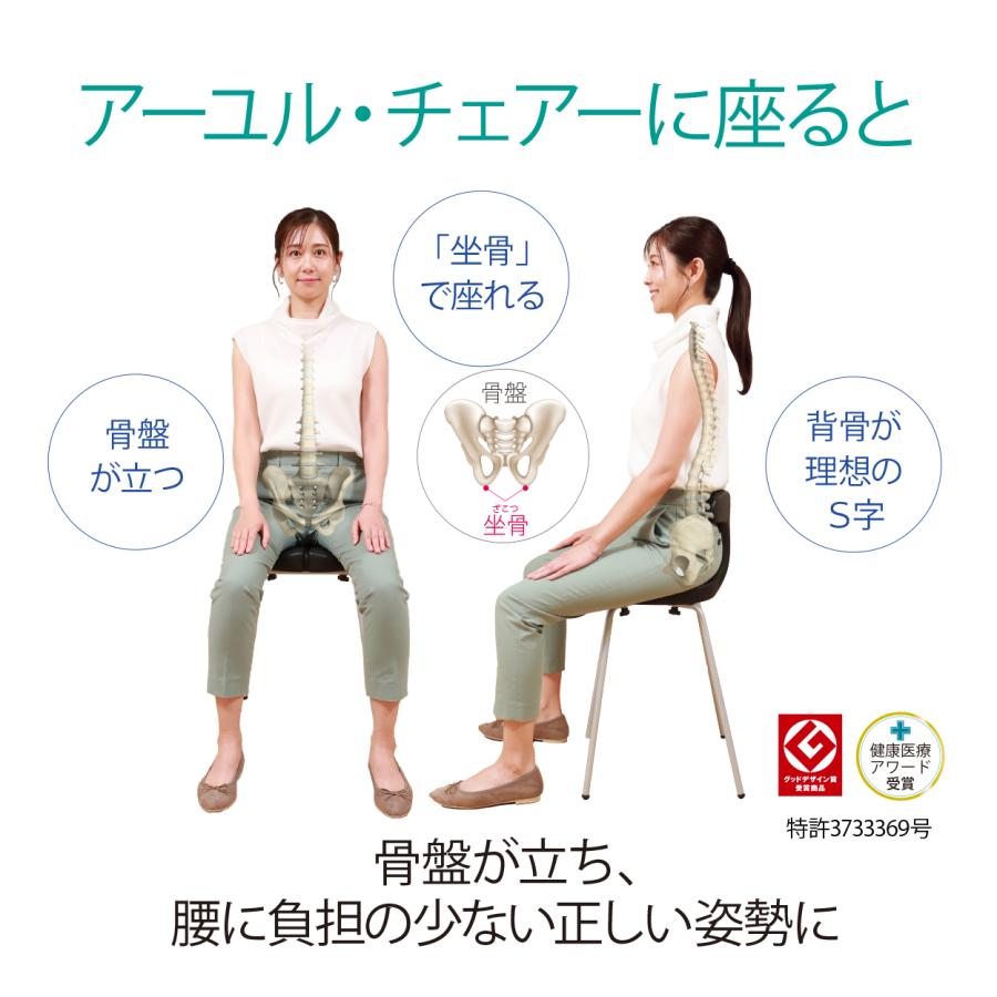 美品 ayur chair アーユル チェア SH45 スツール 体圧分散マット ayur chair 椅子 腰痛 スツール おしゃれ リビング ダイニングチェア