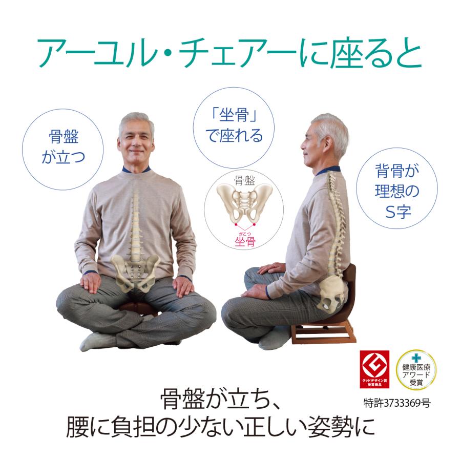 アーユルチェア ayur-chair あぐら椅子 座椅子 姿勢サポート 骨盤矯正