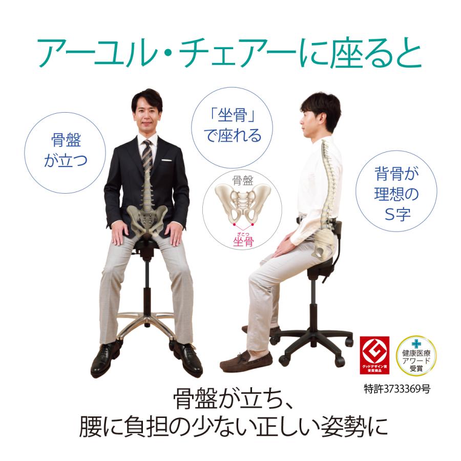 ayur chair 姿勢 集中力 学習 姿勢が良くなる 骨盤 骨盤サポート