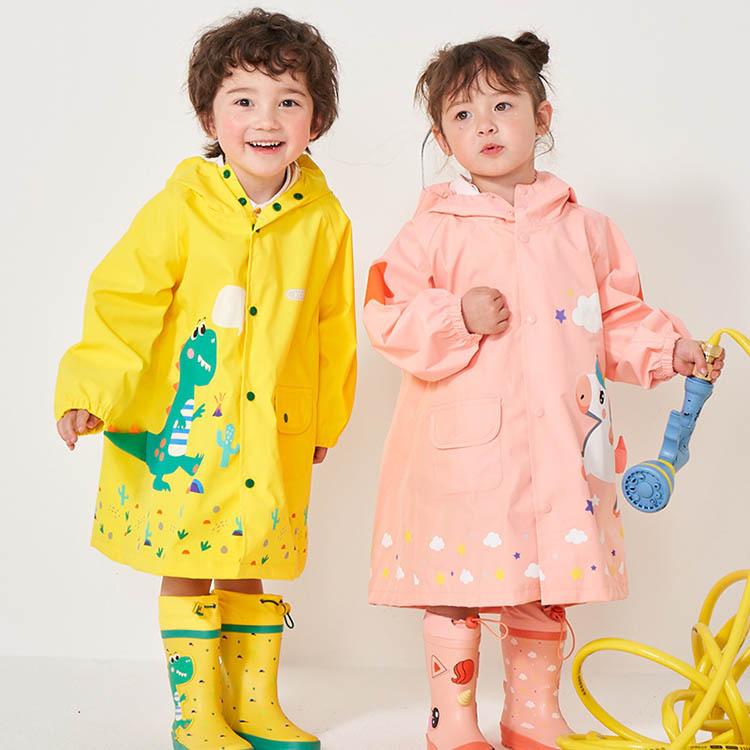 レインコート 恐竜 怪獣 かわいい レインウェア 黄色 子供用 雨具 雨合羽 通学 キャンプ 小学生 幼稚園 保育所 低学年 ポーチ付き 防水 ポンチョ レインケープ Um484150 アユストア 通販 Yahoo ショッピング