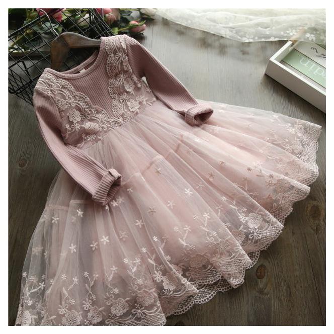 子供ワンピース ドレス レース 長袖 フリルワンピース 女の子 かわいい ワンピ Aライン キッズワンピース 結婚式 発表会 七五三 入園式 卒園式 100cm 140cm Y2285 アユストア 通販 Yahoo ショッピング