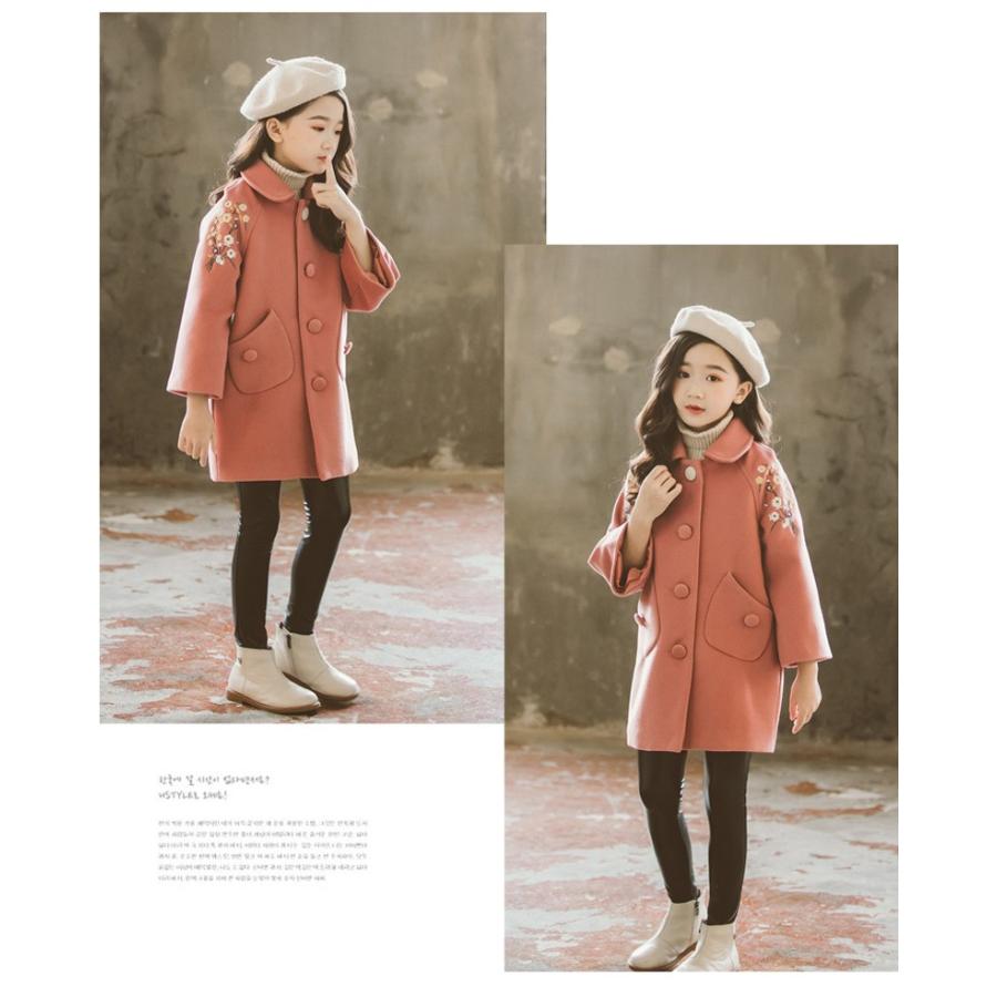 韓国子供服 女の子 ダッフルコート ロング 長袖コート 子供服 キッズ 